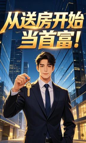 短剧《从送房开始当首富！》海报