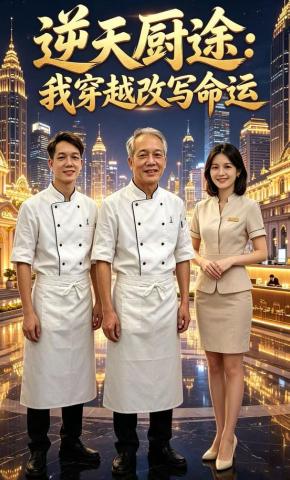 短剧《逆天厨途，我穿越改写命运》海报