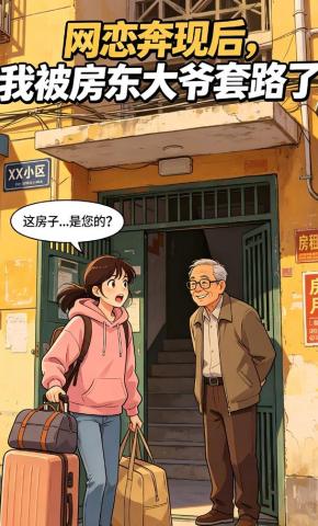 短剧《网恋奔现后，我被房东大爷套路了》海报