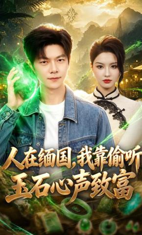 短剧《人在缅国，我靠偷听玉石心声致富》海报