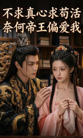 短剧《不求真心求苟活，奈何帝王偏爱我》海报