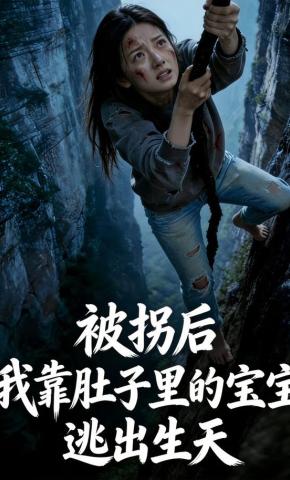 短剧《被拐后，我靠肚子里的宝宝逃出生天》海报