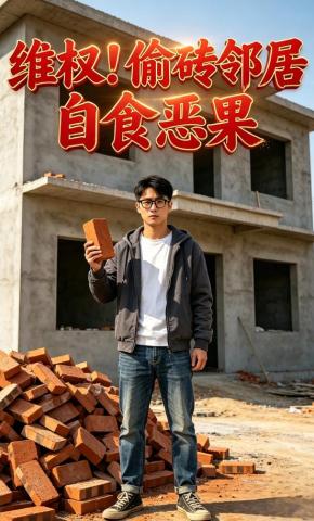 短剧《维权！偷砖邻居自食恶果》海报