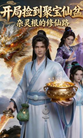 短剧《开局捡到聚宝仙盆，杂灵根的修仙路》海报