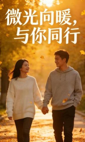 短剧《微光向暖与你同行》海报