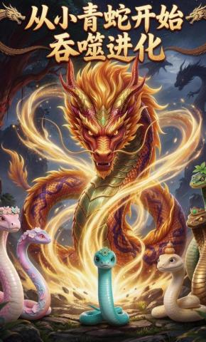 短剧《从小青蛇开始吞噬进化》海报