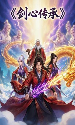 短剧《剑心传承》海报