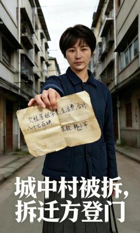 短剧《城中村被拆，拆迁方登门》海报