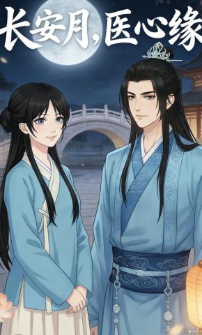短剧《长安月医心缘》海报