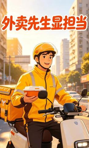 短剧《外卖先生显担当》海报