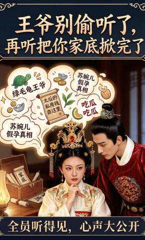 短剧《王爷别偷听了，再听把你家底掀完了》海报