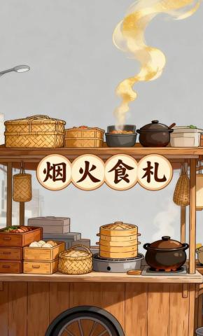 短剧《烟火食札》海报