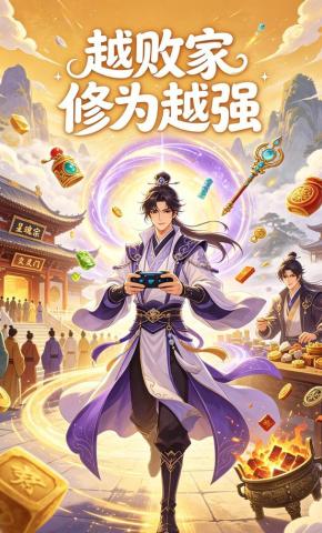 短剧《越败家修为越强》海报