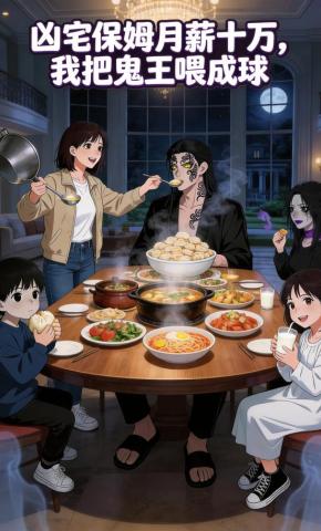 短剧《凶宅保姆月薪十万，我把鬼王喂成球》海报