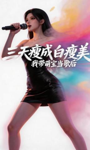 短剧《三天瘦成白瘦美，我带萌宝当歌后》海报