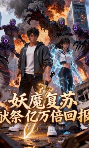 短剧《妖魔复苏：献祭，亿万倍回报》海报