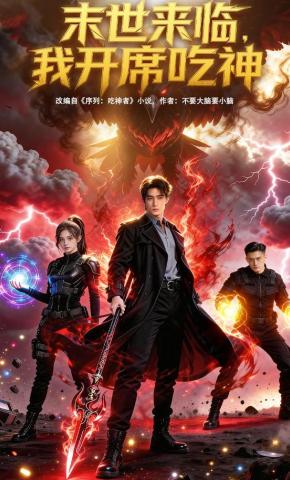 短剧《末世来临，我开席吃神》海报