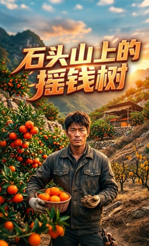 短剧《石头山上的摇钱树》海报