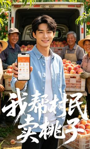 短剧《我帮村民卖桃子》海报