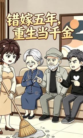 短剧《错嫁五年，重生当千金》海报