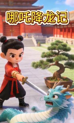 短剧《哪吒降龙记》海报