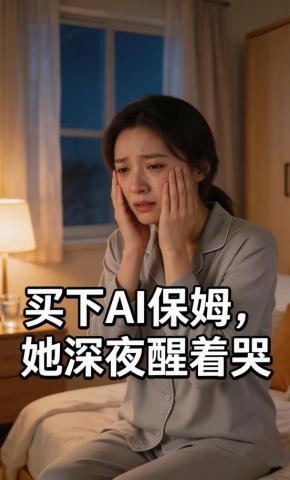 短剧《买下AI保姆，她深夜醒着哭》海报