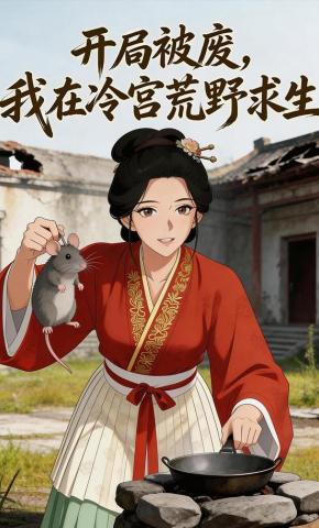 短剧《开局被废，我在冷宫荒野求生》海报