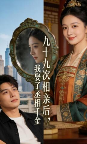 短剧《九十九次相亲后，我娶了丞相千金》海报