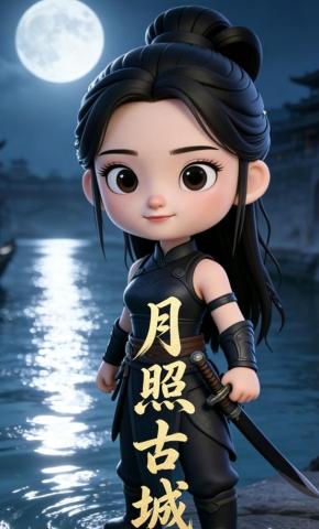 短剧《月照古城》海报