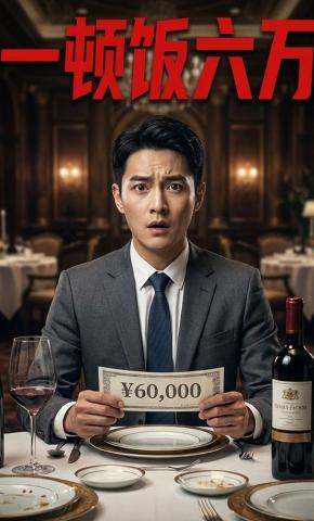 短剧《一顿饭六万》海报