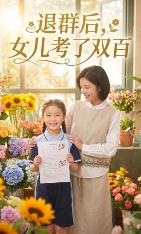 短剧《退群后，女儿考了双百》海报