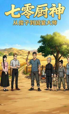 短剧《七零厨神：从傻子到国宴大师》海报