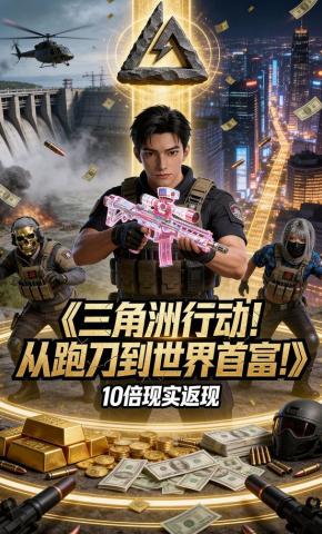 短剧《三角洲行动！从跑刀到世界首富！》海报