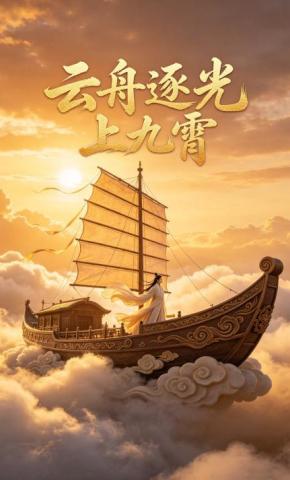 短剧《云舟逐光上九霄》海报