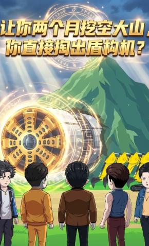 短剧《让你两个月挖空大山，你直接掏出盾构机》海报