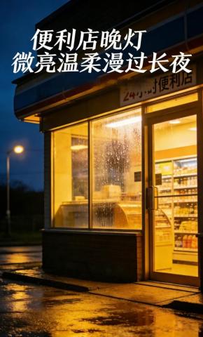 短剧《便利店晚灯微亮温柔漫过长夜》海报