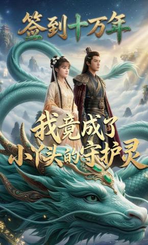 短剧《签到十万年我竟成了小丫头的守护灵》海报