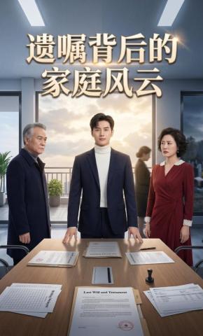 短剧《遗嘱背后的家庭风云》海报