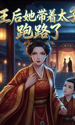 短剧《王后她带着太子跑路了》海报