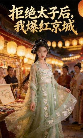 短剧《拒绝太子后，我爆红京城》海报