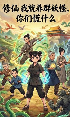 短剧《修仙，我就养群妖怪，你们慌什么》海报