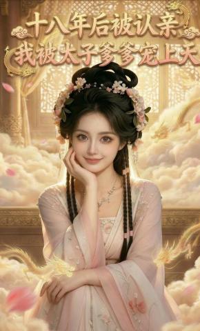 短剧《十八年后被认亲，我被太子爹爹宠上天》海报