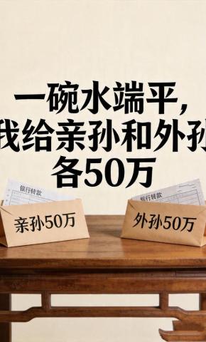 短剧《一碗水端平，我给亲孙和外孙各50万》海报