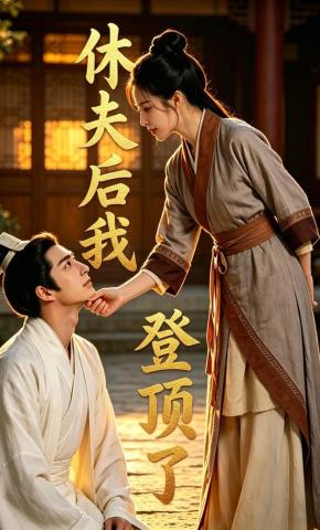 短剧《休夫后，我登顶了》海报