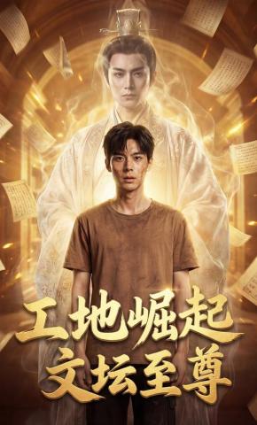 短剧《工地崛起，文坛至尊》海报