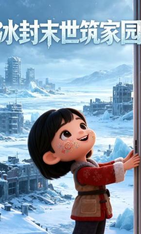 短剧《冰封末世筑家园》海报
