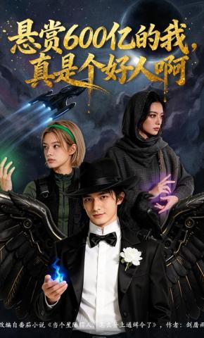 短剧《悬赏600亿的我，真是个好人啊》海报