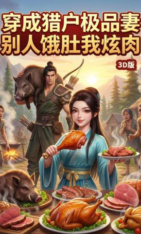 短剧《穿成猎户极品妻，别人饿肚我炫肉！3D版》海报
