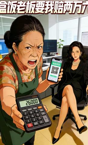 短剧《盒饭老板要我赔两万六》海报