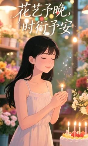 短剧《花艺予晚，时衍予安》海报